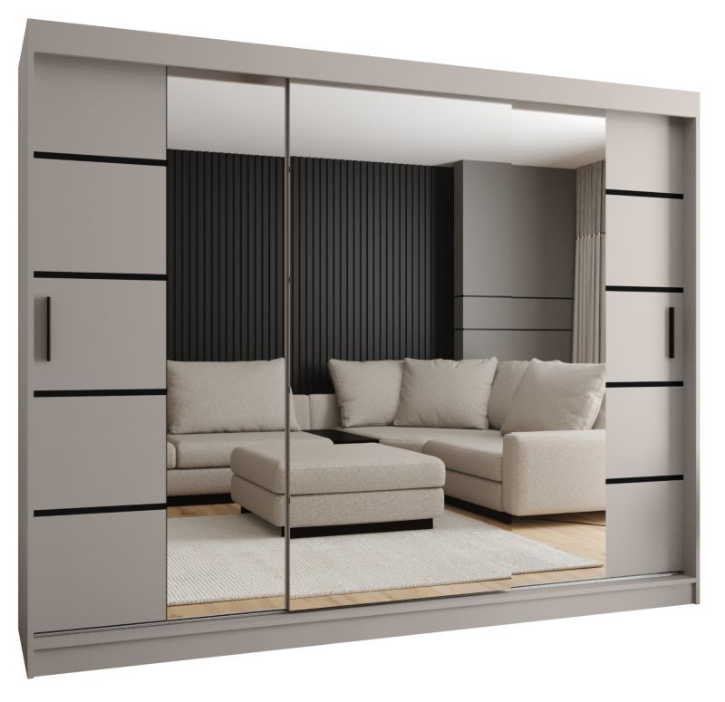 Szafa przesuwna Abiks RUBINO V4 250 kaszmir 1szt.