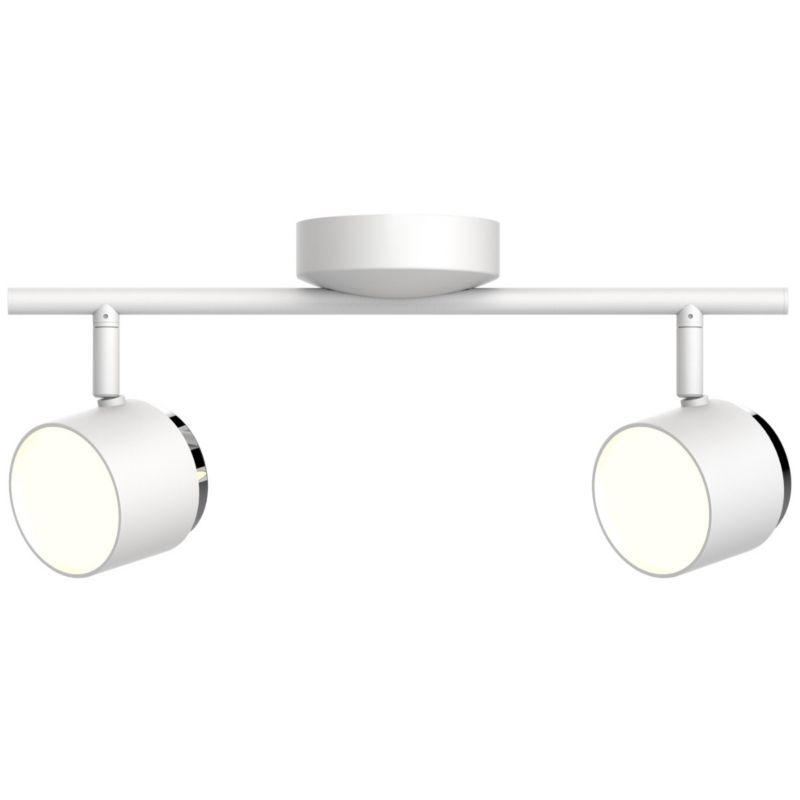 Lampa sufitowa Polux Kubik biała chromowana LED 8.4W 3000K 850lm wym: 12 x 40 x 10 cm - 1 szt.