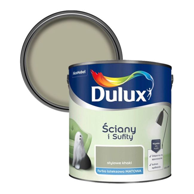 Farba Dulux Ściany i Sufity stylowe khaki 2,5 l