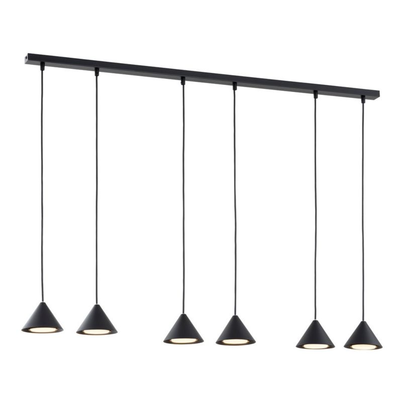Lampa wisząca Emibig Elit czarna wym: 100 x 116 x 12 cm 6xGX53 x 12W 1 szt.