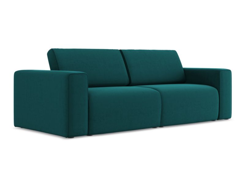 3-osobowa kanapa modułowa LaMiaSofa CASERTA z tkaniny welwetowej 224x103 cm morski 1 szt.