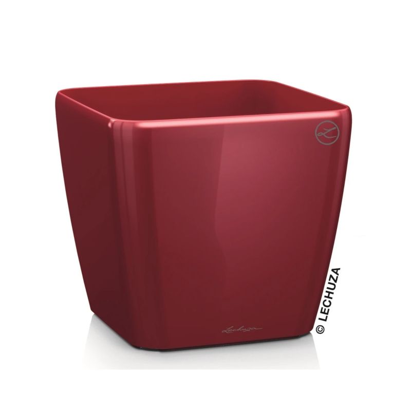 Doniczka Lechuza Do Domu Na Taras QUADRO LS 43/43/40 czerwony scarlet połysk 1 szt
