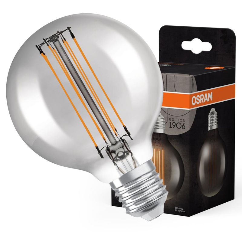 Żarówka LED Osram Dekoracyjna G80 Kula E27 11W 500lm 1800K 320st Dymiona Filament 1 szt.
