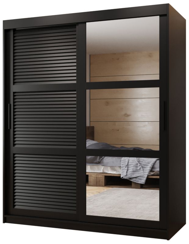 Szafa przesuwna Garderoba Abiks ŻALUZJA 2 150 czarny 1 szt.