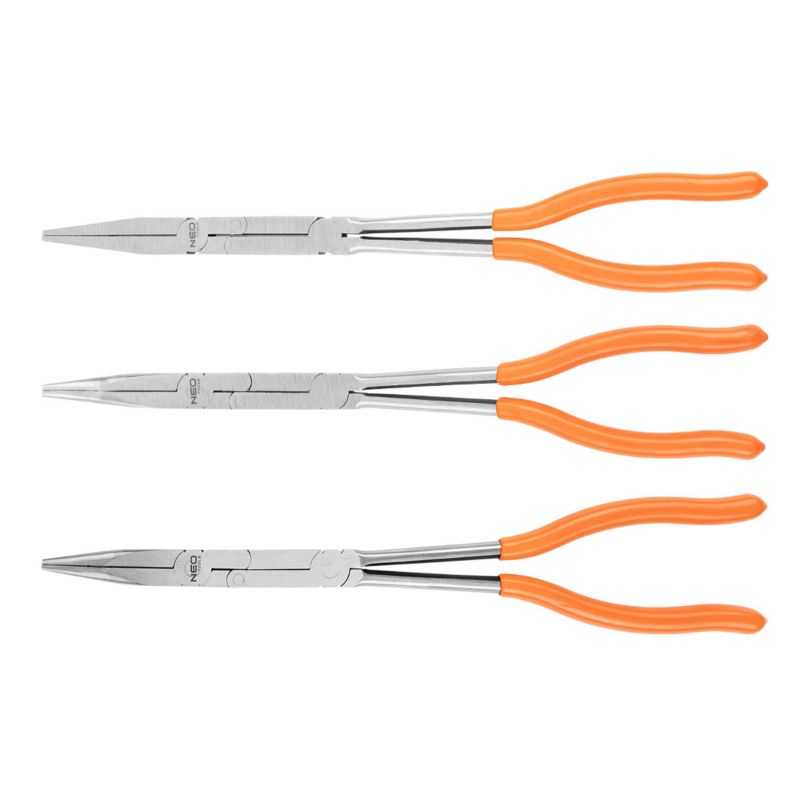 Szczypce z podwójnym przegubem, zestaw NEO TOOLS CRV 3 szt 1 kpl