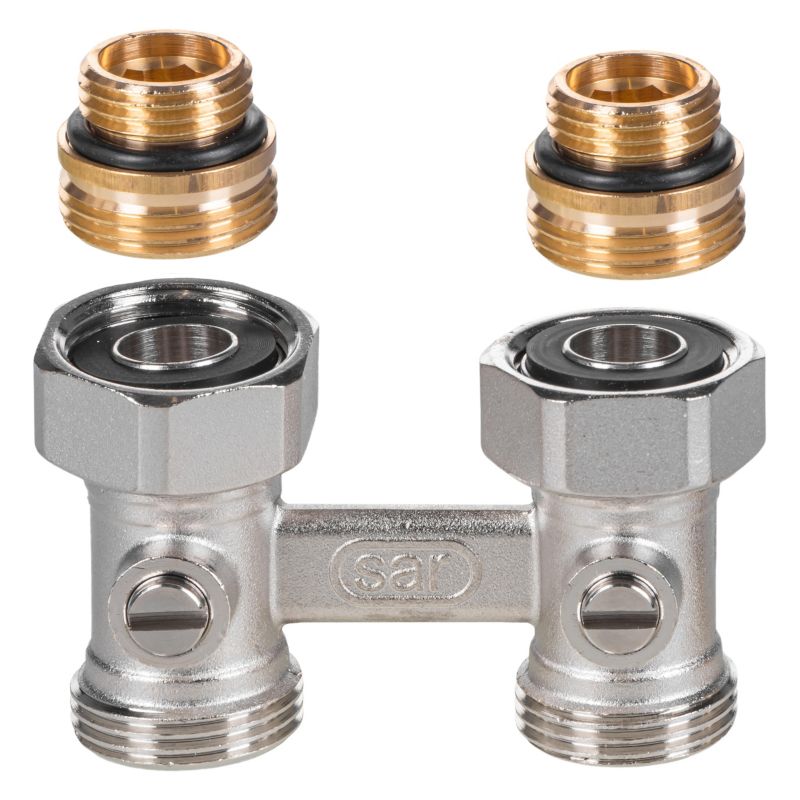 Zestaw Comap przyłaczeniowy - wersja prosta (moduł przyłaczeniowy VKO prosty z nyplami + głowica termost W5.) 1 szt.