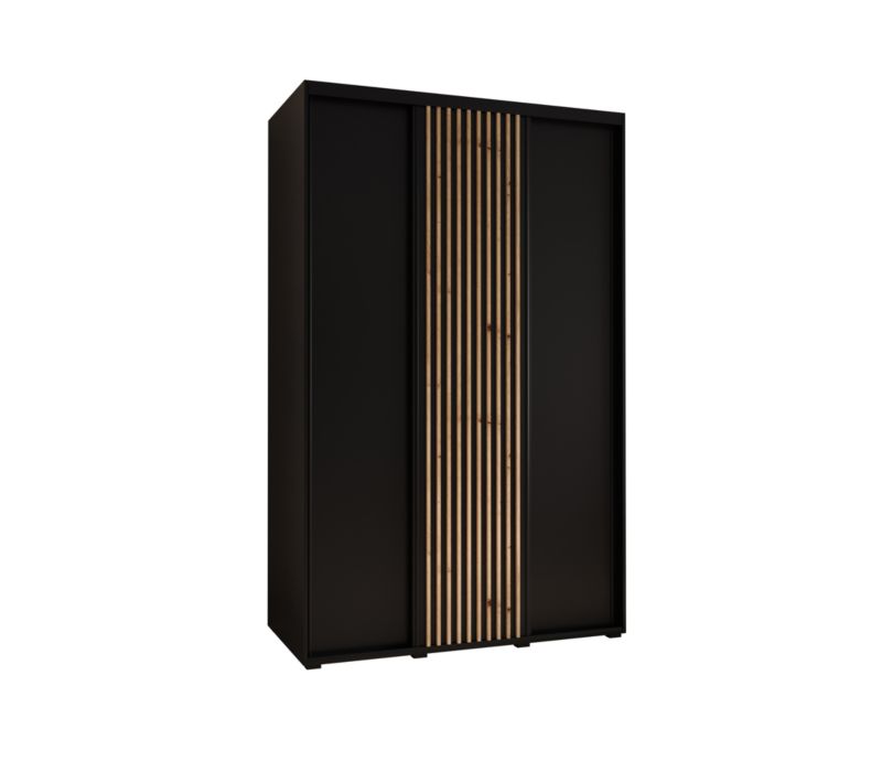 Szafa przesuwna Garderoba Abiks Lanko 1 160 gł. 45 czarny/czarny 1 szt.