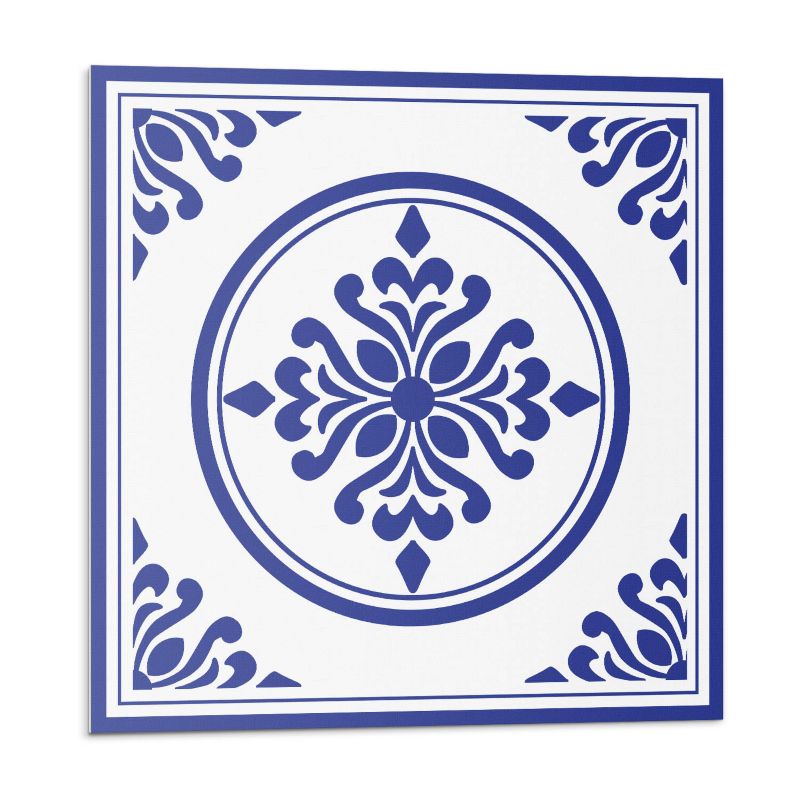 Kafelki samoprzylepne Wallfluent 50x50 cm Kwiatowy wzór z okręgami 4 szt.