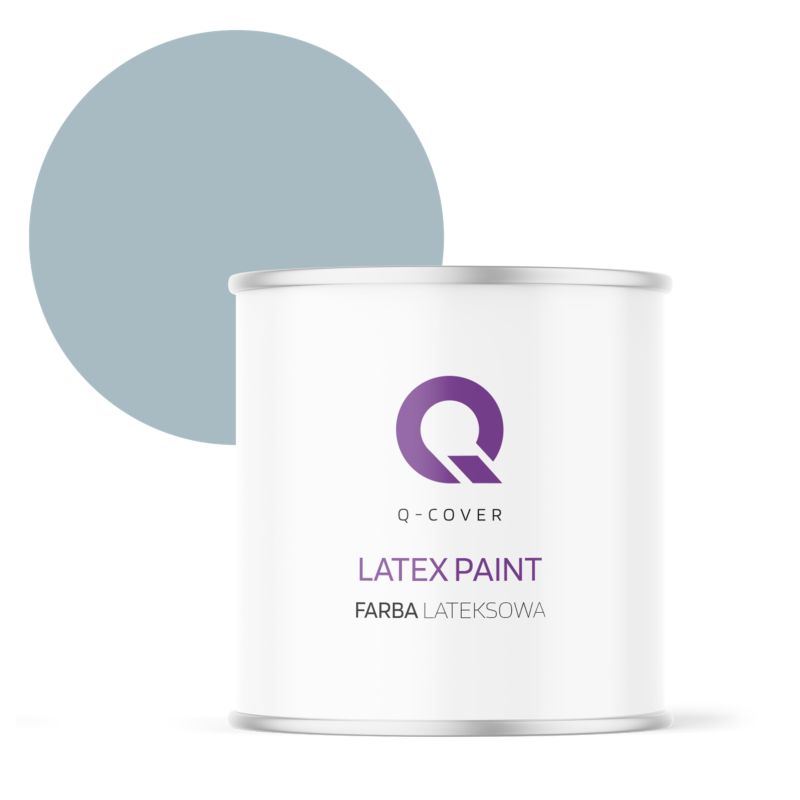 Farba Lateksowa Do Ścian i Sufitów Q-Cover Szary platynowy H0746 Głęboki Mat 2L
