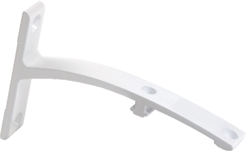 Wspornik podwójny 12 cm aluminium/biały