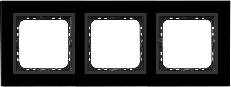 Ramka potrójna Ospel As szkło czarne