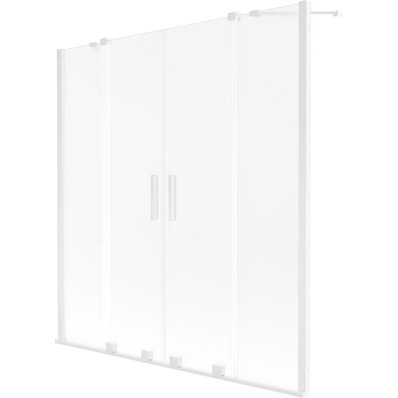 Parawan nawannowy ruchomy Mexen Velar szron biały 150x150 1 szt.