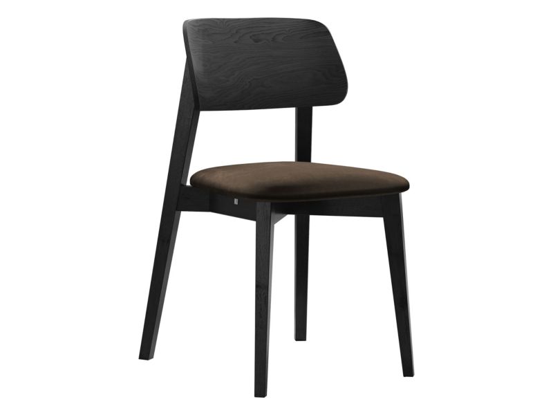 Krzesło MIRJAN 24 tapicerowane KT63 czarny/ciemny 1 szt.