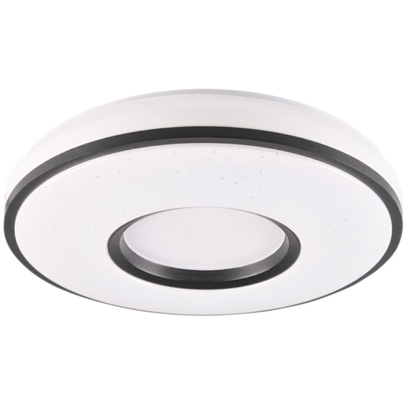 Plafon sufitowy lampa Polux Detroit biało-czarny LED 24W 4000K 2600lm IP44 wym: 9,5 x 39 x 39 cm tworzywo sztuczne - 1 szt.