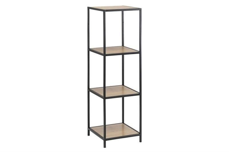 Regał metalowy Seaford VI Actona nowoczesny czarny 119,5 cm na książki do salonu i biura 1 szt.