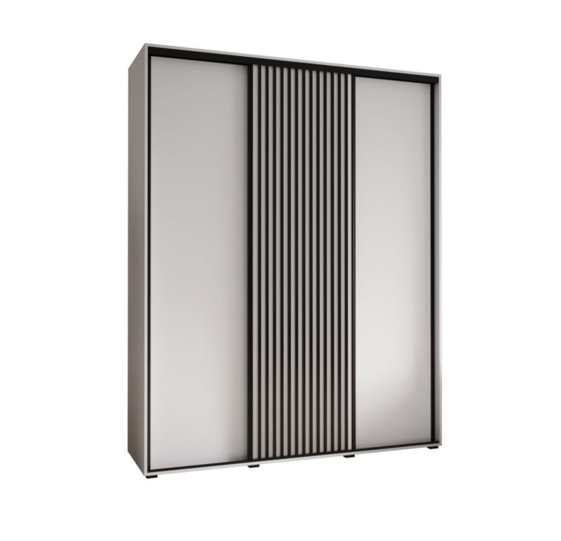 Szafa przesuwna Garderoba Abiks Lanko 1 200 gł. 60 biały/biały 1 szt.