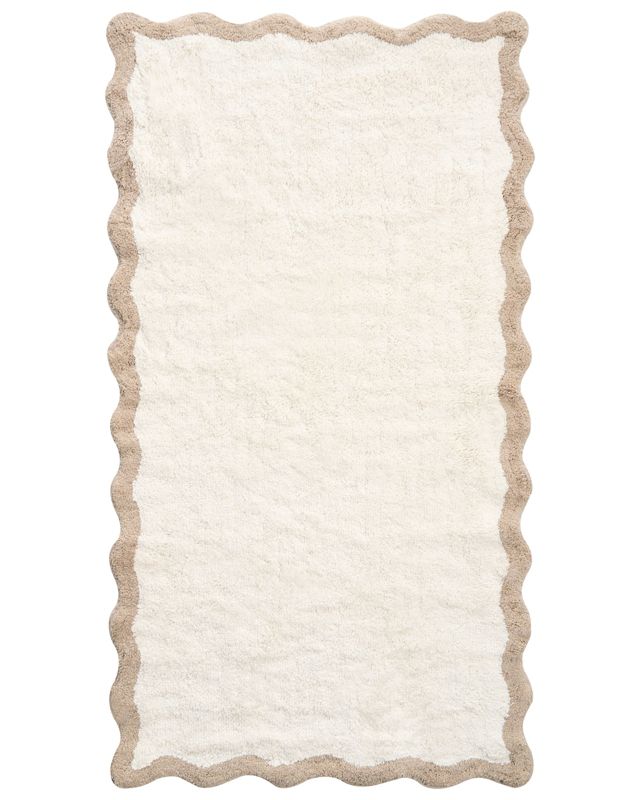 Dywanik łazienkowy Nangal Brązowy/ beżowy 80 x 150 cm Bawełna 1 szt.