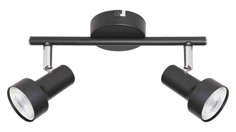 Spot oprawa sufitowa Rabalux Konrad czarny 2 x GU10 x 50W IP20 wym: 14 x 26 x 8 cm - 1 szt.