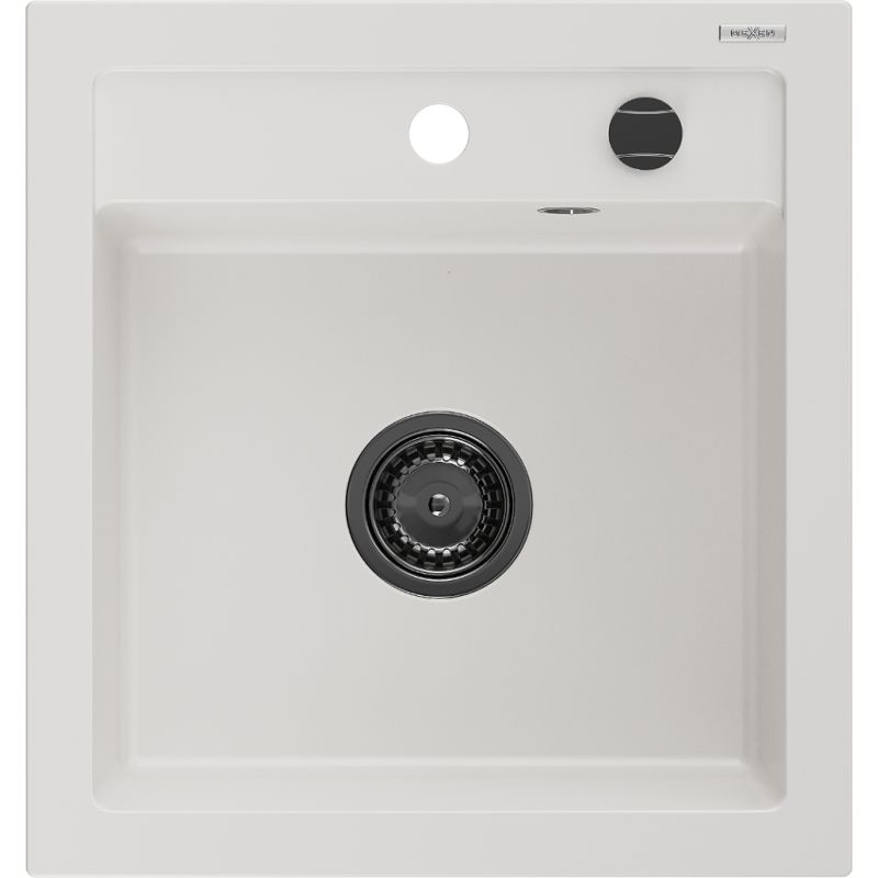 Zlewozmywak wpuszczany Mexen Vito 1-komorowy biały 520x490 mm 6503521000-20-B