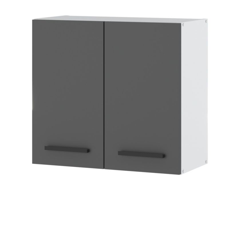 Szafka Kuchenna Hurtownia-Mebli Wisząca Blanka górna W80 80cm Biały Mat Szary Mat 80x30x60 cm 1szt.