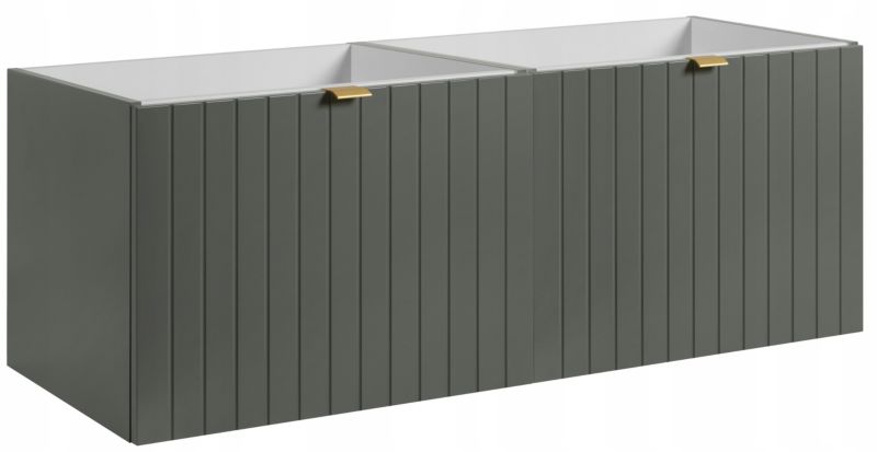 Szafka pod umywalkę Furnidea 120 cm lakierowana frezowana zielony półmat Harmo 1 szt.