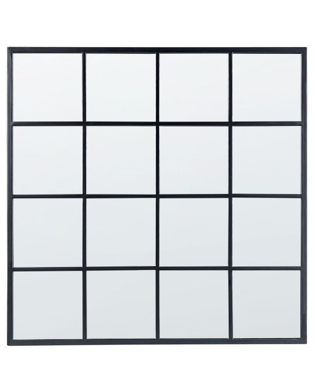 Lustro ścienne Blesle 78 cm 78 cm Metal Czarny 1 szt.