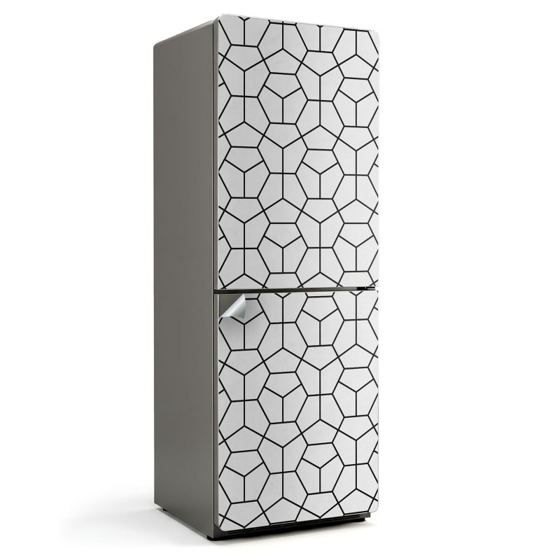 Ochronna naklejka na lodówkę Wallfluent 70x190 cm Geometria heksagonalna 1 szt.