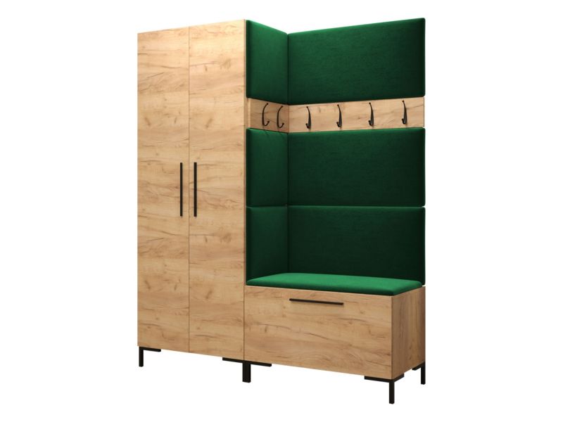 Garderoba MIRJAN 24 Zilion I dąb craft + zielony 1 kpl.
