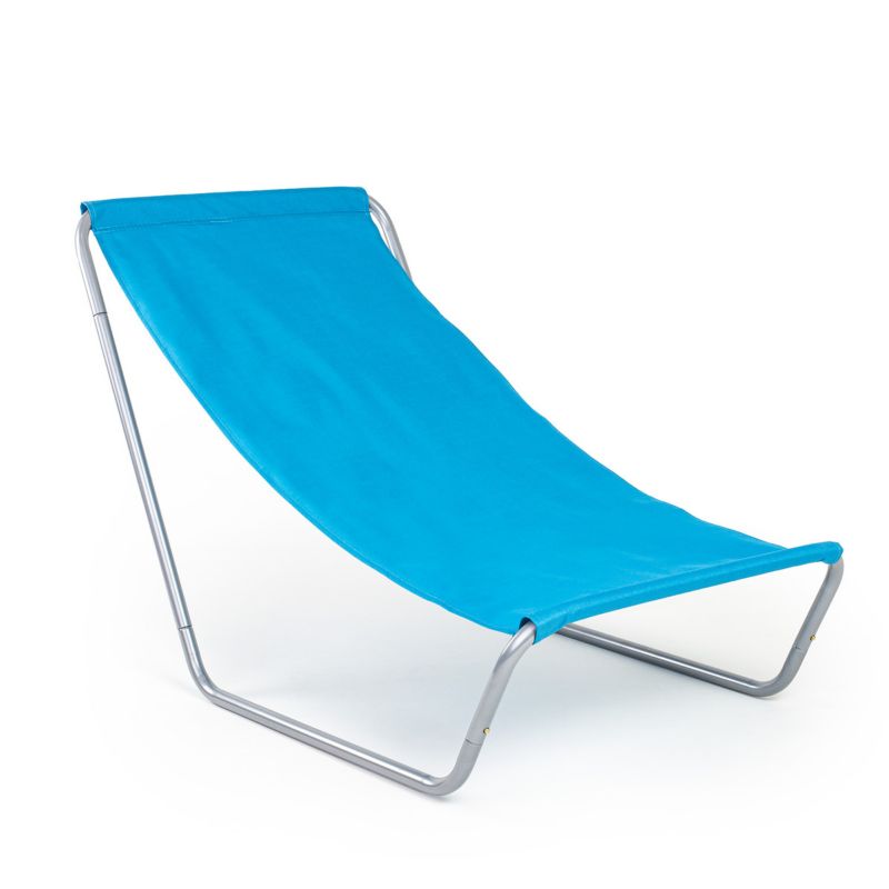 Leżak turystyczny Be-active.pl plażowy składany z torbą błękitny 1szt