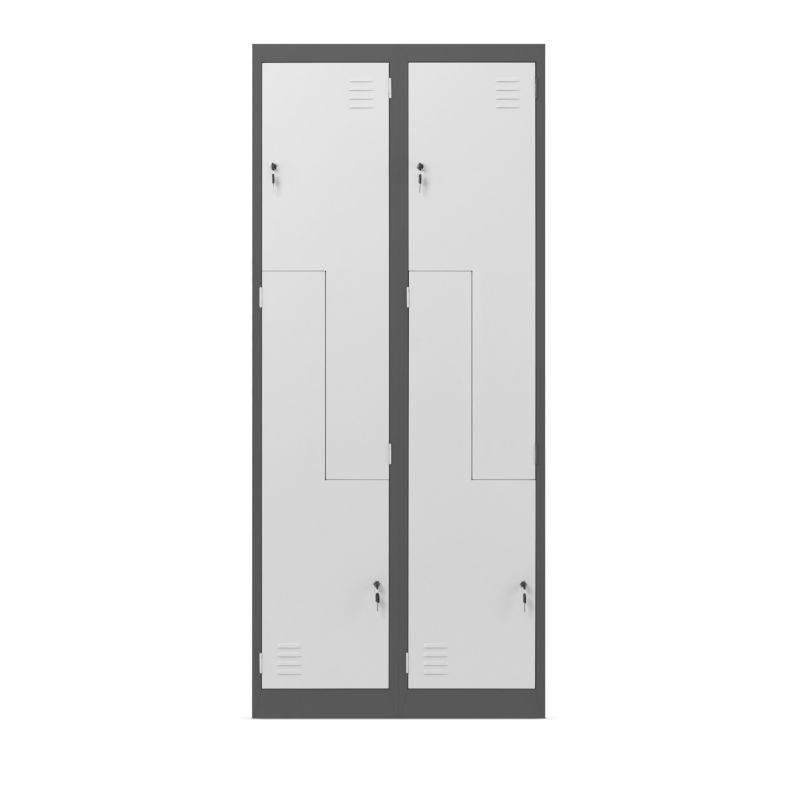 Metalowa szafa ubraniowa typu L Jan Nowak Julia 185x80x45 cm antracytowo-biała 1 szt