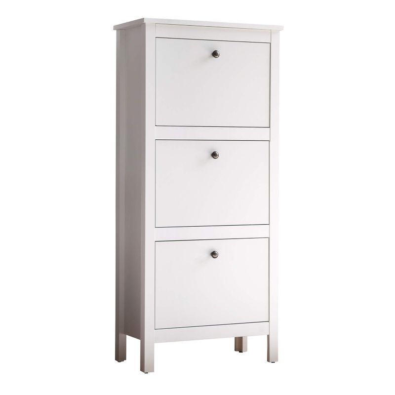 Szafka na Buty z Szufladami do Przedpokoju AZURA 55 Biała