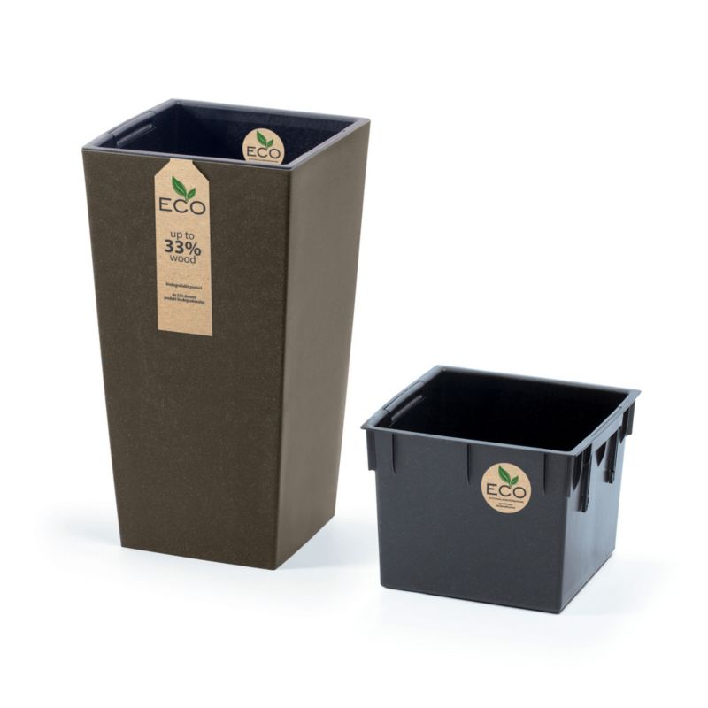 Donica EDANTI Ogrodowa 24 cm Na Taras Do Domu Eco Wood Kawa 1 szt.