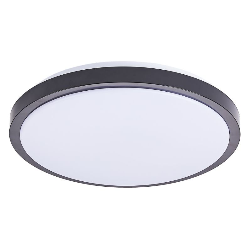 Plafon LED MasterLED Luvo 12W 25,5 cm IP44 neutralna biel 4000K 1200lm okrągły czarny 1 szt.