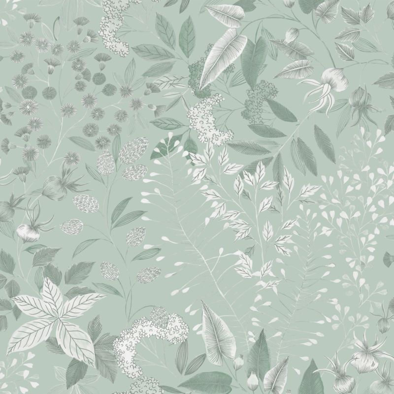 Tapeta GoodHome gładka liście szałwii