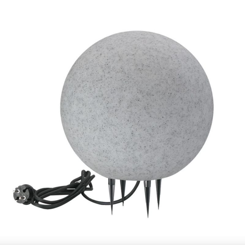 Kula ogrodowa Polux Argento szara 1 x E27 x 25W IP65 wym: 28 x 30 x 30 cm - 1 szt.