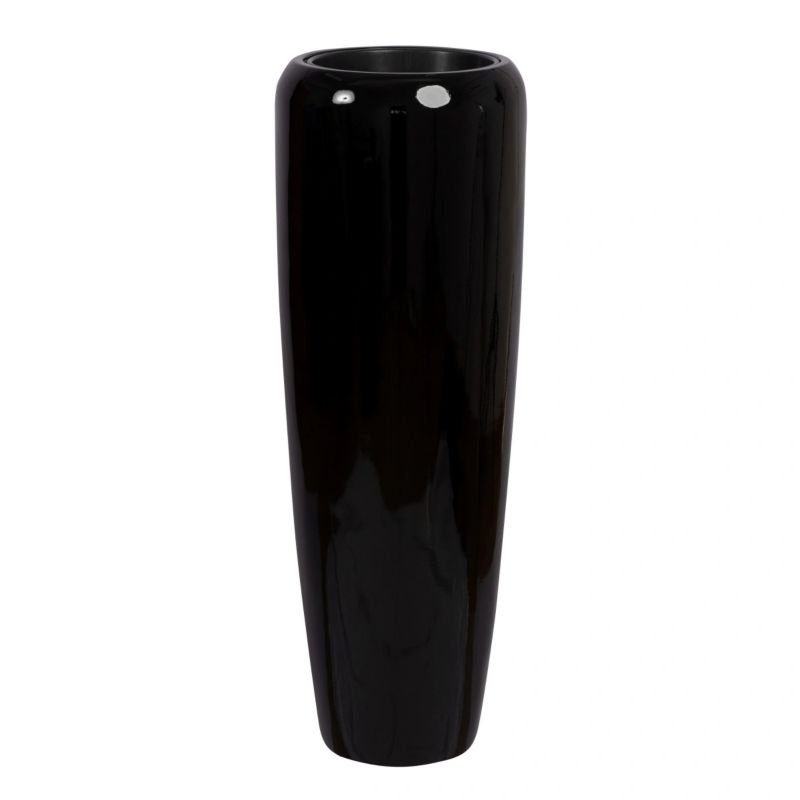 Doniczka Lechuza Z Włókna Szklanego Na Taras Do Domu D982H Czarny Połysk 1 szt