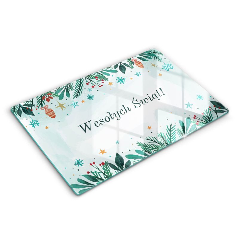Szklana deska do krojenia Wallfluent 80x52 cm Magicznych Świąt 1 szt.