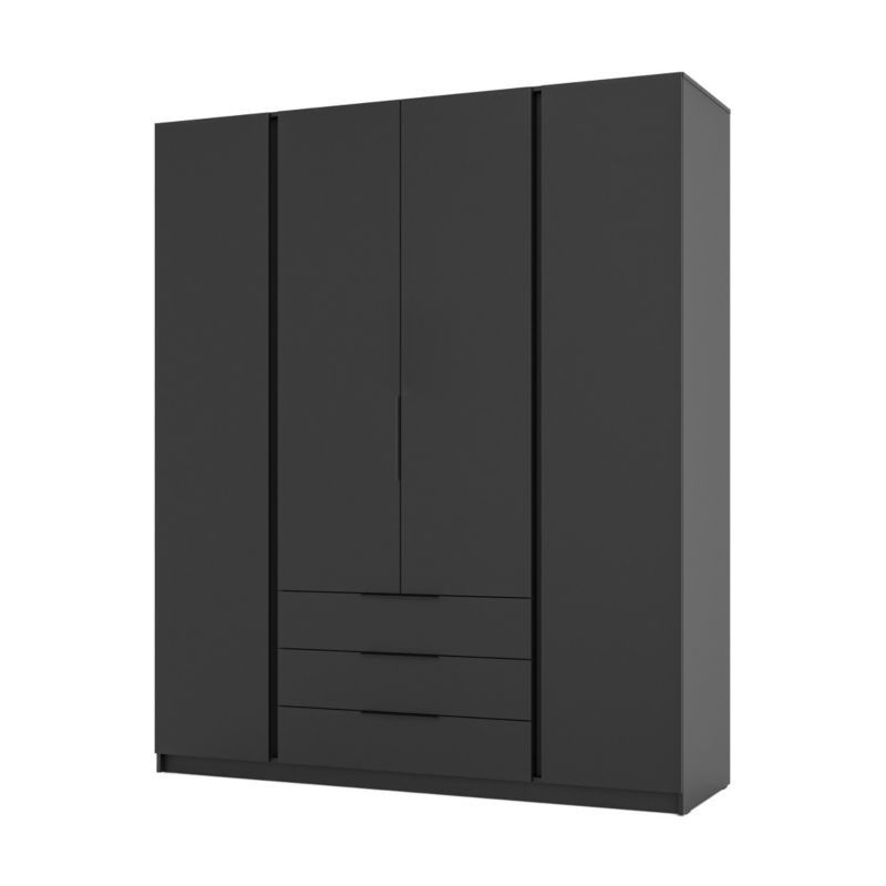 Szafa do przedpokoju 4-drzwiowa z szufladami Bonni Dravero BL/BL 4F 3S 1 szt.