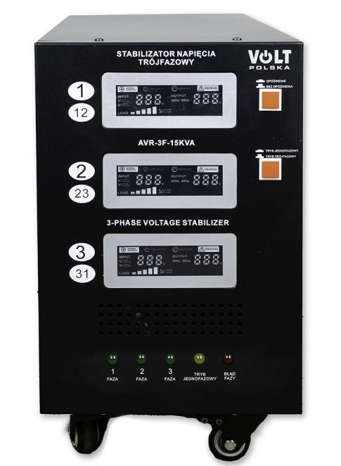 Stabilizator napięcia VOLT POLSKA AVR PRO 15000 VA 3 fazy 1szt.