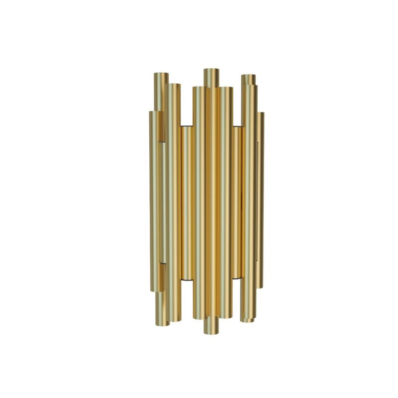 Kinkiet ścienny Maxlight Organic złoto szczotkowane LED 8W 3000K 360lm IP20 wym: 43 x 19 x 10 cm - 1 szt.