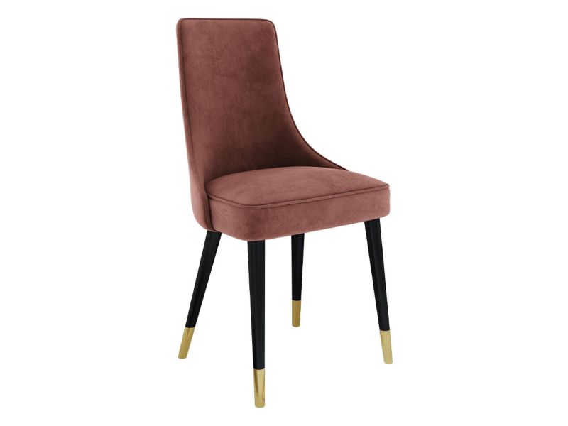 Krzesło MIRJAN 24 tapicerowane Perla 3 czarny/złoty/róż indyjski 1 szt.