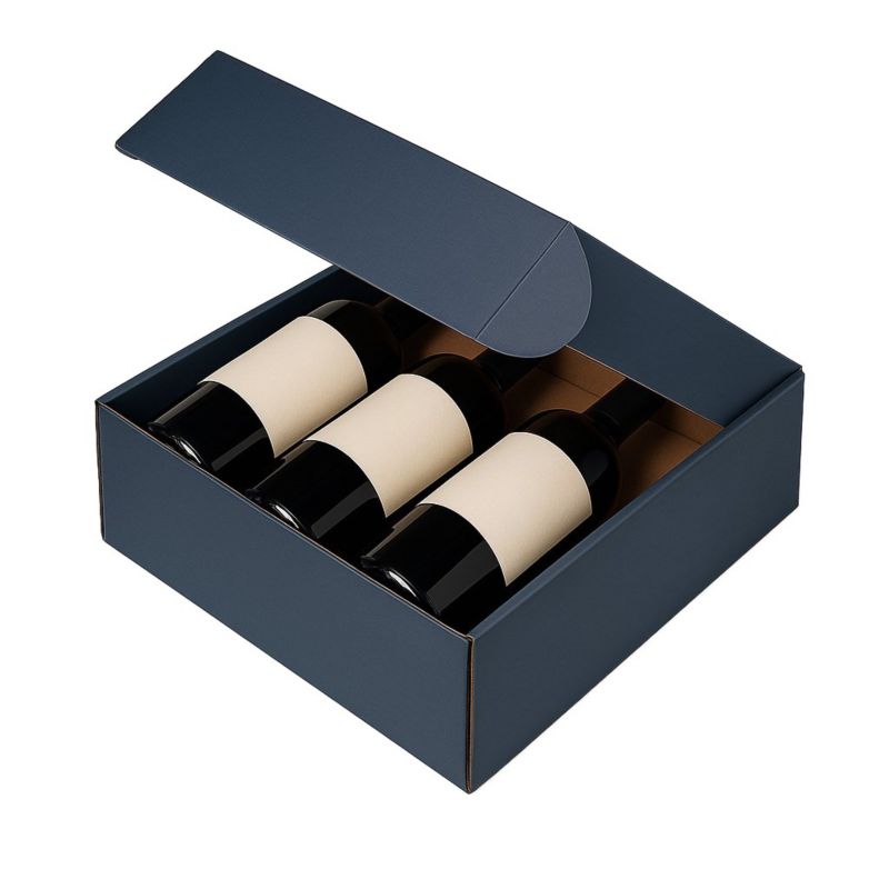 Pudełko Neopak K-883 na wino potrójne Niebieskie 1 szt.