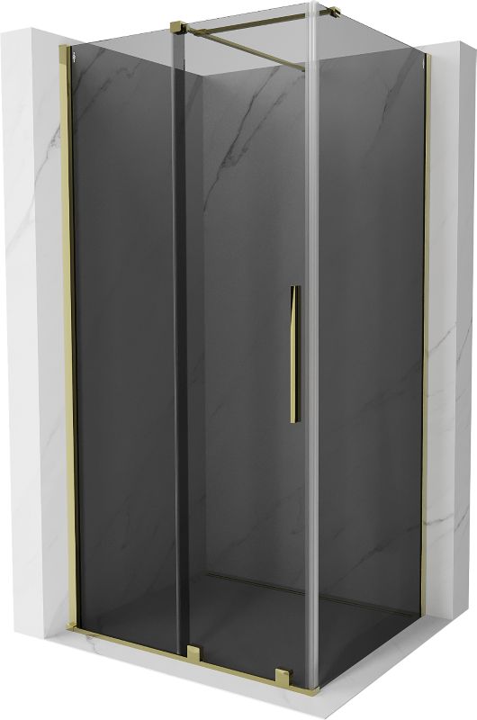Kabina prysznicowa prostokątna Mexen Velar grafit i złoto 1 szt.