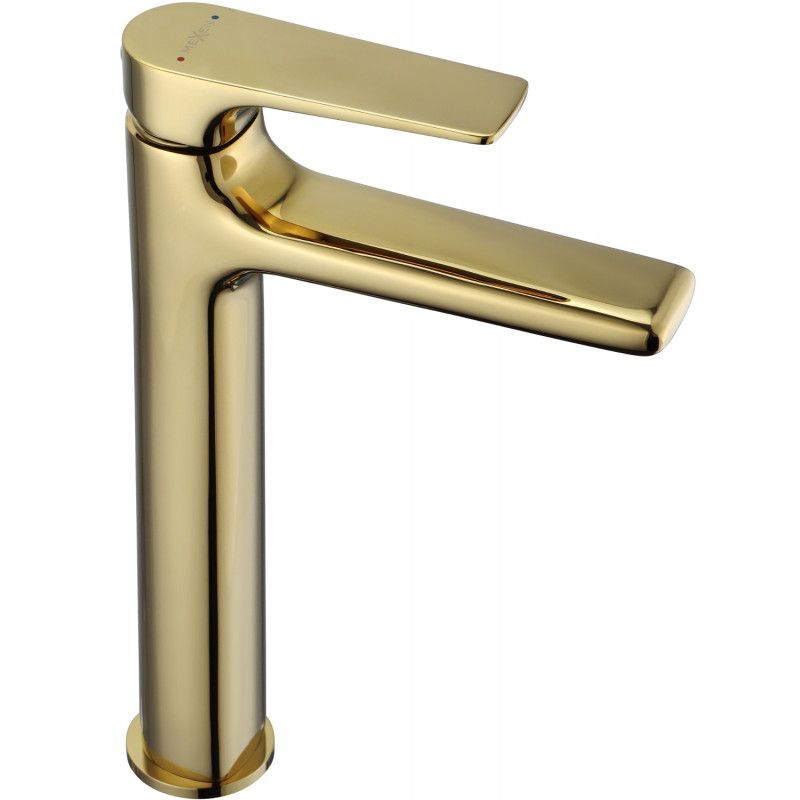 Bateria umywalkowa stojąca Mexen Lynx złota wysoka 1 szt.