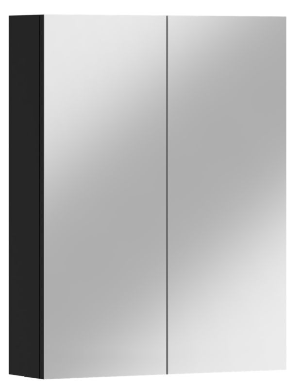 Szafka łazienkowa wisząca ANTICO 60 z lustrem czarna