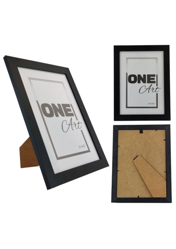 Ramka na zdjęcia uniwersalna One Art Minesota 21x29,7 cm czarna 1 szt