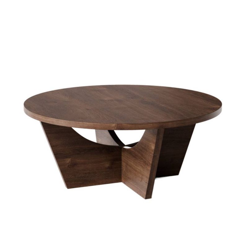 Stolik kawowy KOLM okrągły fi 90 cm TORI Dąb Czekoladowy 1szt.