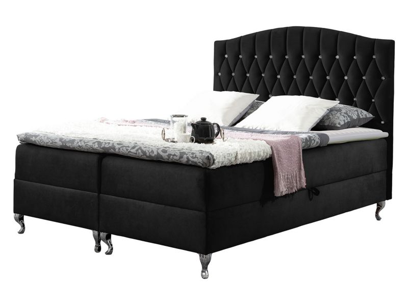 Łóżko kontynentalne MIRJAN 24 Puerto 140x200 czarny 1 szt.