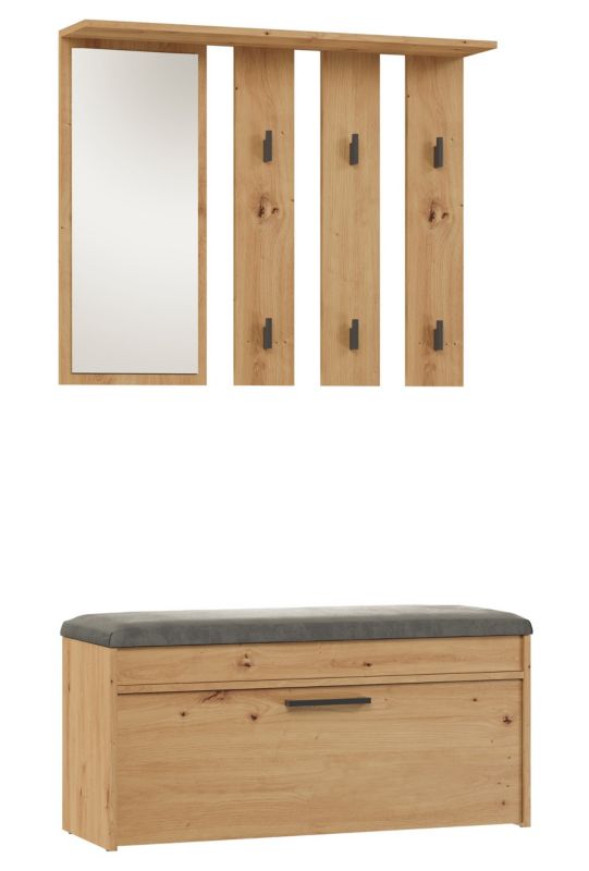 Garderoba Topeshop Parma Dąb Artisan Wieszak i Szafka na Buty 35x100x180 cm 1 szt.