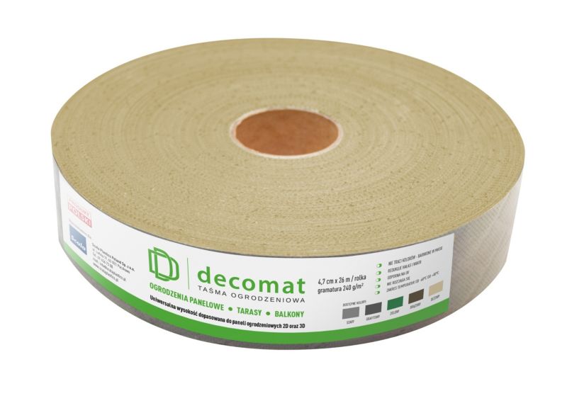 Taśma ogrodzeniowa wąska Decomat 4,7 x 26m beżowa 1 szt.